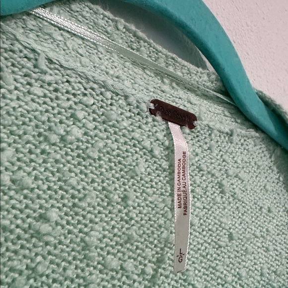 Free People Found My Friend Cardigan Sweater in Ocean Lily - Picture 4 of 6